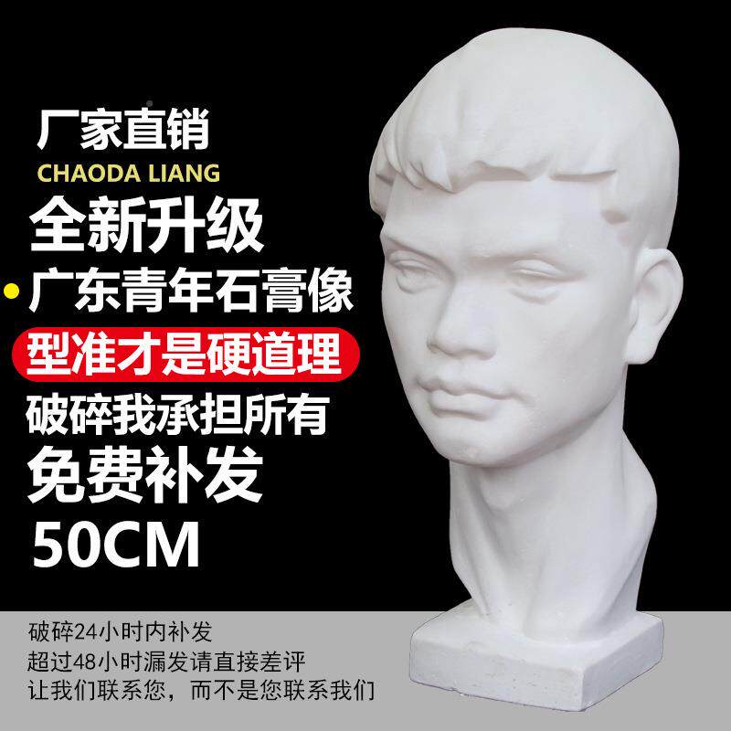 广东ZZG青年石膏头像物摆件大模具美术描号人婚礼装饰摄影道具雕