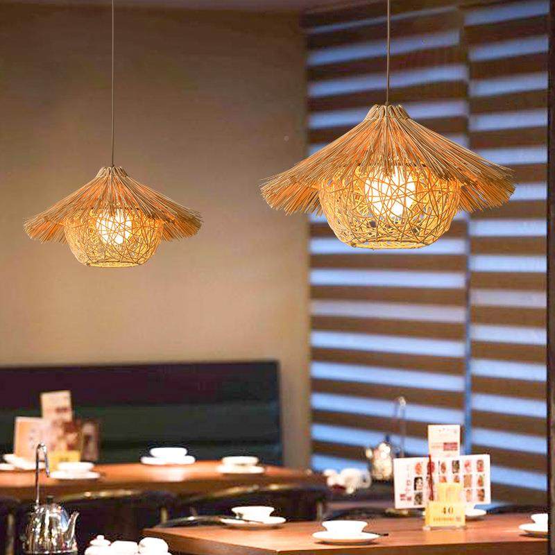 藤编草帽吊灯农家乐927艺餐厅小吃店餐饮院店复古藤斗饭笠农家茅,家装灯饰光源,智能吊灯,淘宝优惠券,粉丝福利购,淘宝优惠卷