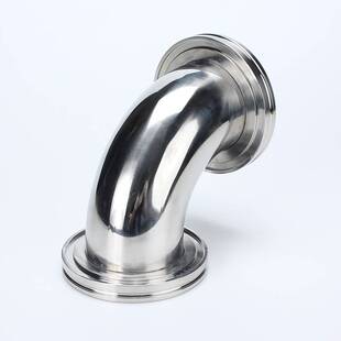 304不锈钢快装弯头卫生级90度快接弯头卡箍式卡盘直角弯管接头38