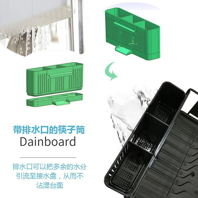 A1911-2架厨房水槽碟沥水架家用收纳滤碗水置物台面放碗筷盘子餐