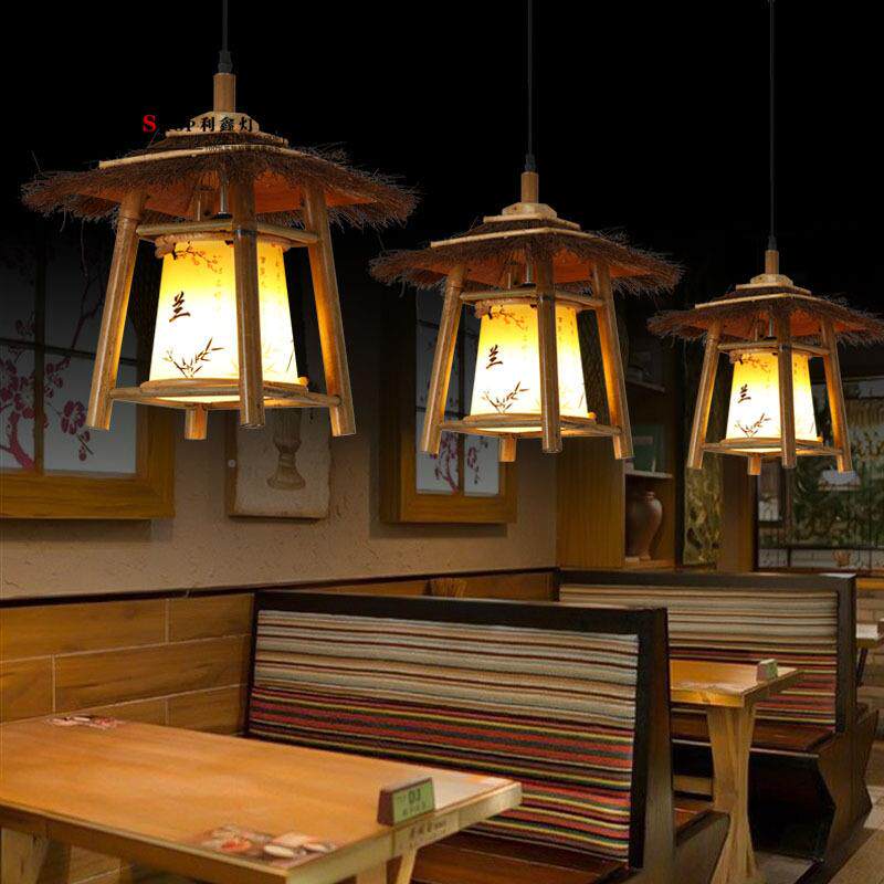 竹编房240店廊复子古吊灯创意餐厅走阳台凉亭民宿茶室客栈铺竹艺