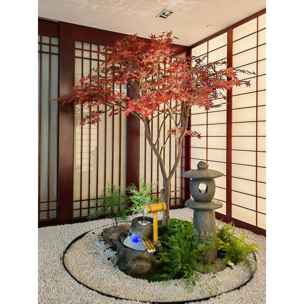 仿真型红枫树日式山水造景枯大TM680379鸡爪槭室内关玄橱窗景观装