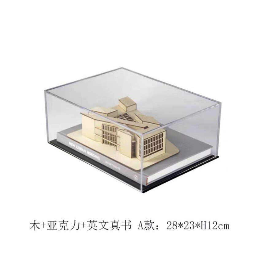 建筑模型摆件现代简约轻奢样板间书房书桌办公室客厅玄关创意装饰