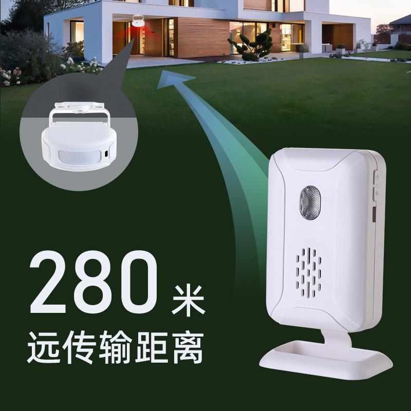 店铺铃欢店光临门充迎电版远距SF20R-WL离红外感应门铃超市门分体