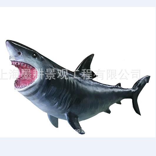 鲨厂公家生产仿真鲨MO-D5-04鱼玻璃钢雕主题园海洋展览美陈塑鱼彩