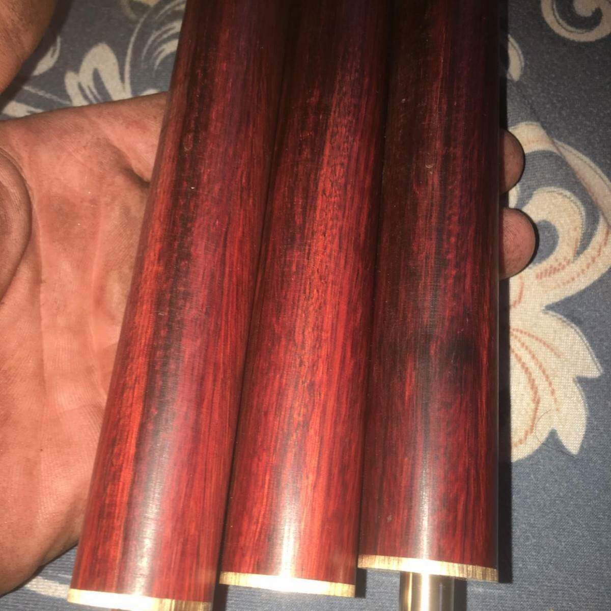 紫檀木健身气功太极养生杖折叠武术棍拼接三合一实木鞭杆木棍新品