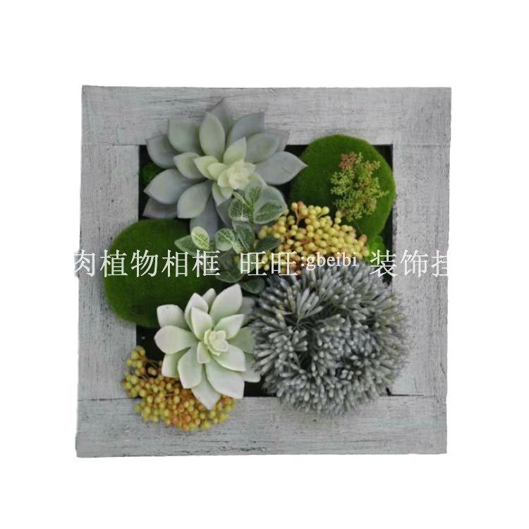 039款乡村墙面装饰木质相植框物摆件厅植物壁多肉物客热带RHC植相