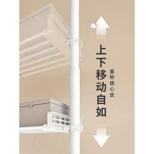 A1衣0L顶天立置WWR物架挂晾包衣到顶开放式帽间架子组装杆地金属