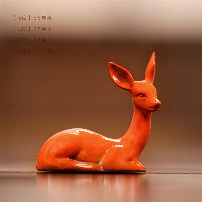 问心堂黄铜鹿形笔搁纸镇书法专用笔山架笔文具文房四宝镇尺纸镇毛