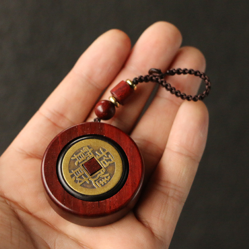 大红酸枝苏工纯手工精工制作转钱赚钱文玩手把件钥匙挂件木制