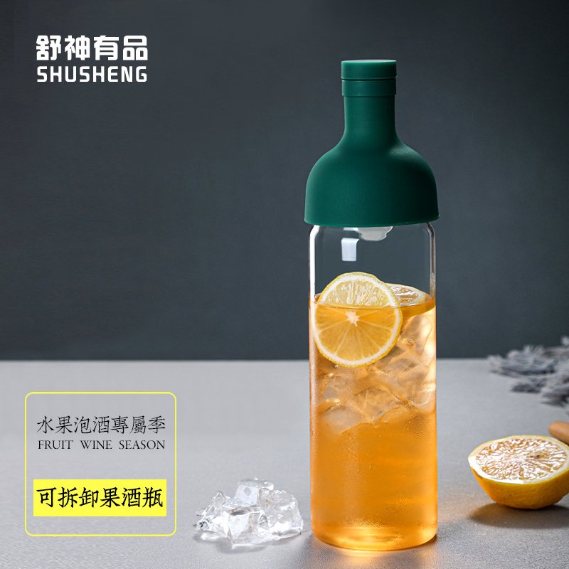 冷萃咖啡壶玻璃泡酒瓶家用冷泡壶果汁果酒瓶冰滴咖啡器具泡茶瓶子