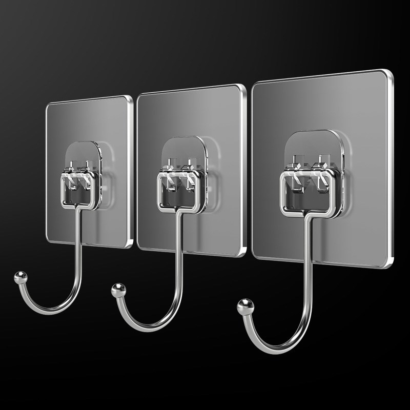 挂钩强力粘胶承重贴墙壁免打孔的挂钩不锈钢吸盘洞洞板强力粘钩