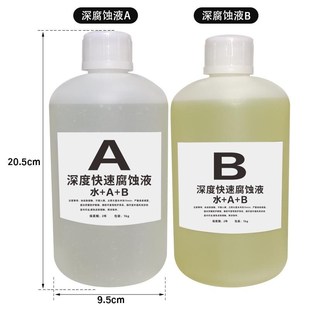 不锈钢腐蚀标牌奖牌钛金牌蚀刻液深度腐蚀液铜铝铁金属强腐蚀液膏