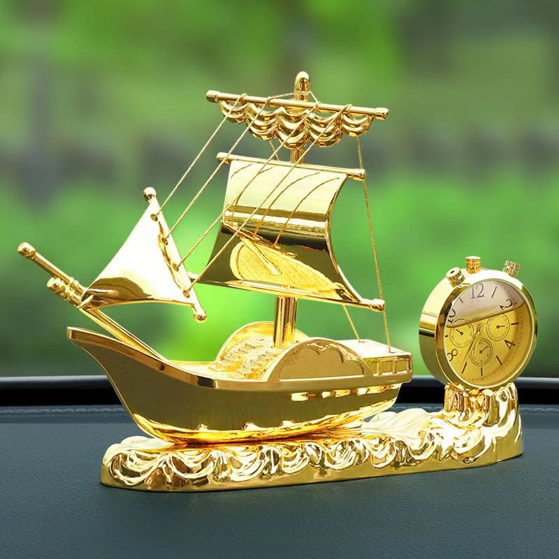 汽车摆件车载一帆风顺高级感摆饰车内中控台次香水香薰装饰品