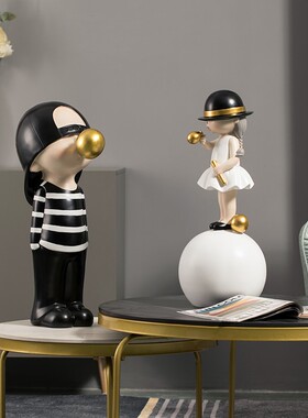 创意吹泡泡大型落地摆件客厅玄关餐厅商场橱窗摆设电视柜装饰品