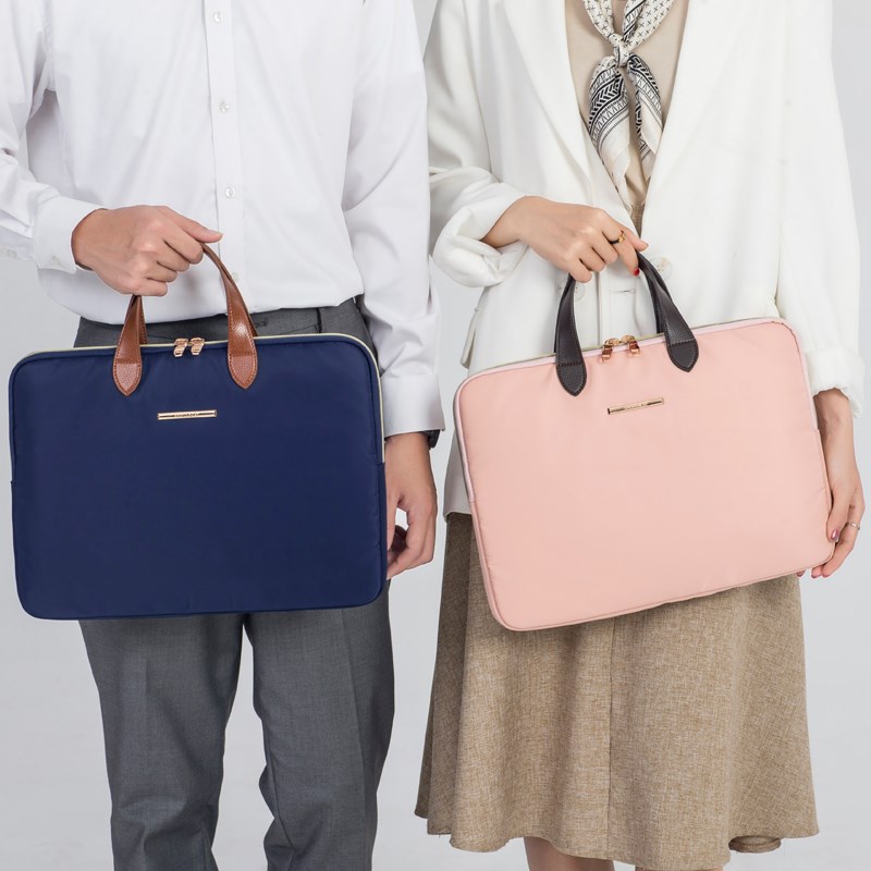 女商务时尚简约手提平板笔记本公文包电脑包大容量文件袋通勤新款