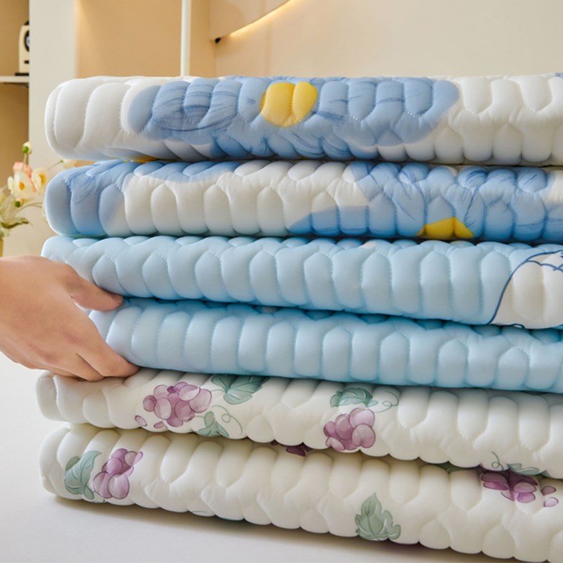 夏季冰丝乳胶凉席三件可机洗折叠学生宿舍床单人空调席202新款