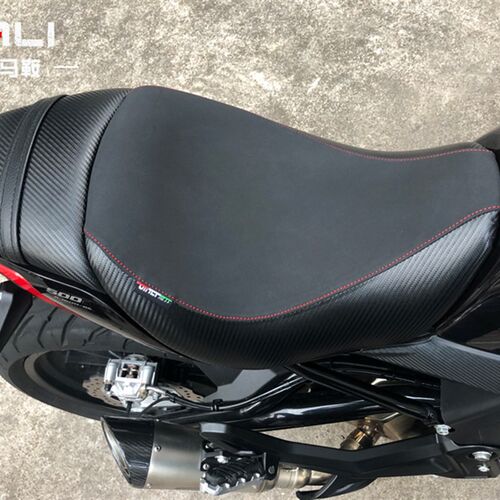 适用于贝纳利502C改装坐垫全包加厚加软升级坐垫碳纤维皮