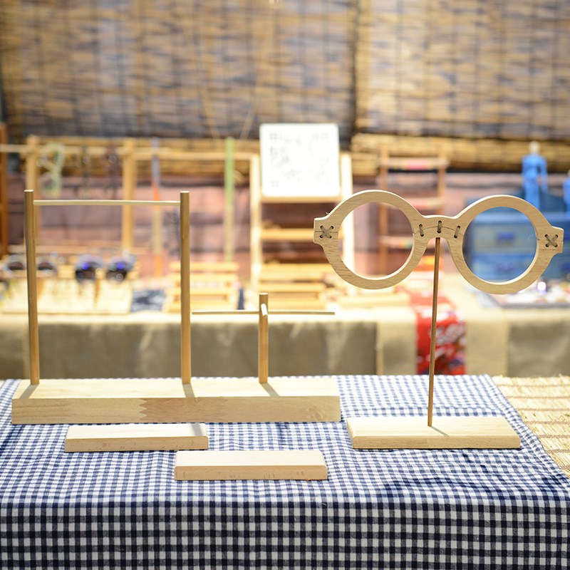 君驰潮品复古实木眼镜店陈列道具支架眼镜饰品墨镜太阳镜展示架子