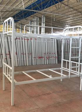 厂家直供铺4方大弯铁架床0学xm03321生员宿舍铁床上下铁工架床