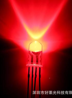 5KPCMM圆头透明全彩gb灯光珠共阴共阳高亮LED珠灯直插LEDr发二极