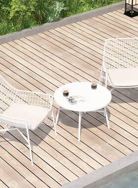 户外桌椅组桌合简子约庭院阳台会客露网天网红铁13513艺圆格椅休