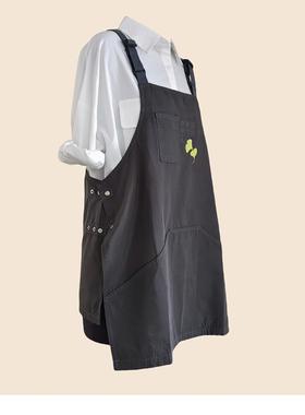 定制l1-13ogo深灰色涤纶防水马甲围防油工做饭作红网洋裙气围腰