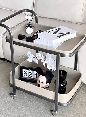 轻马鞍小推车沙发边CPS几奢可移动带轮边几柜置物架皮床头客厅小
