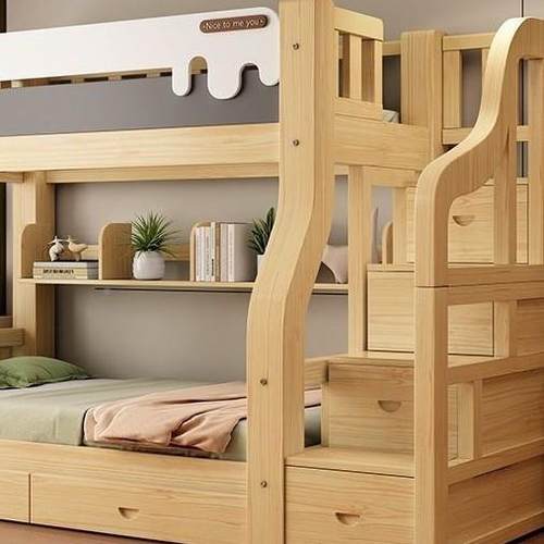 实木子母标准床铺床双层床多功能两床上下床组合高上低层加厚儿童