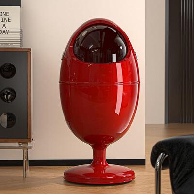 新款翻盖客颜厅垃圾桶动卧室用办公室大容量家高值带轮可移ym.726