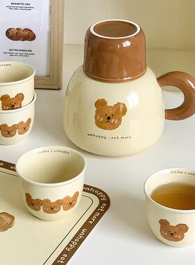 e可mo熊爱冷水水G5114壶耐高温陶瓷壶家用水具套装大容水量储水凉