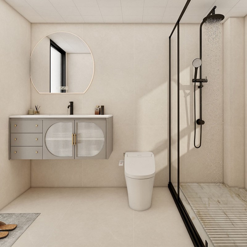 斯米克瓷砖客厅地砖厨卫墙砖900*10天鹅绒岩板防滑地面砖雪莲白