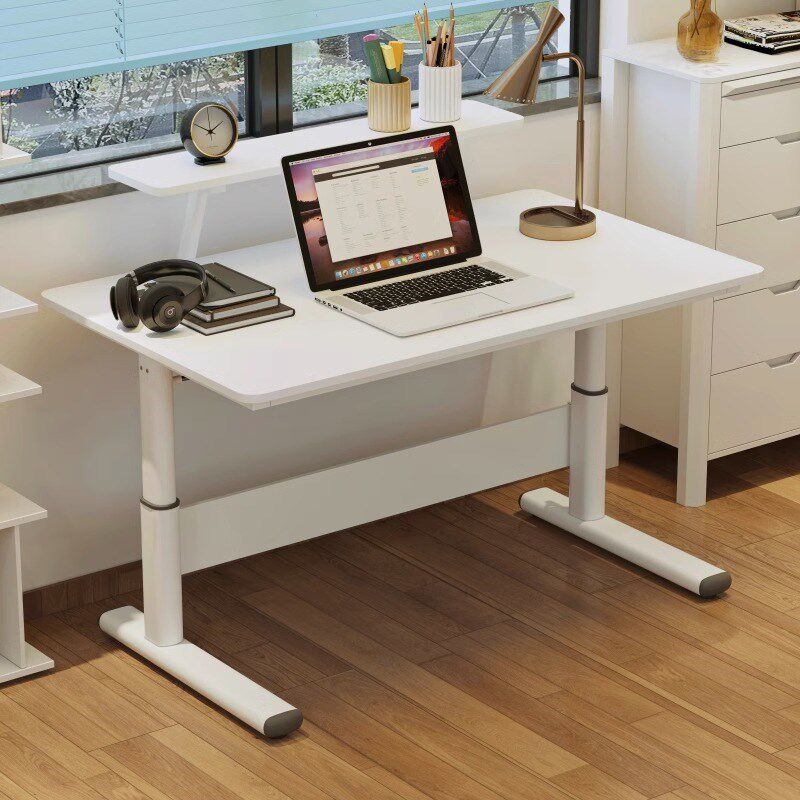简约升降桌电脑桌学生书桌家用写字桌儿童学习桌可升降调节办公桌
