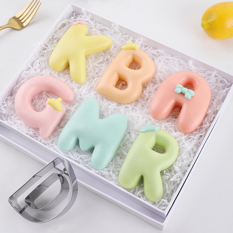 不锈钢 英文字母大小写一2个 馒头饼干模具家用面食花样DIY