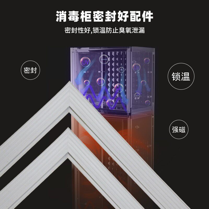 商用适用于奥克来斯双门消毒柜门胶条耐高温120C密封条胶圈吸边