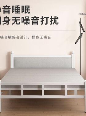 折叠床单人床家WBO用简易木便携床出休租房铁床办公午午室睡床板