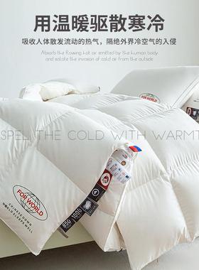厚180支棉81095羽8白鹅绒冬被9吊吊鹅绒被保暖被子纯棉绒被春秋被