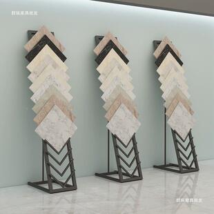 瓷砖展架陈列架铝扣板石材展示品WQS架子木地300地砖瓷砖货样架板