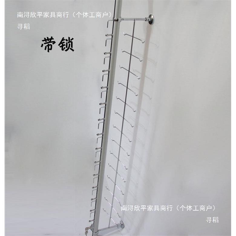 铝合金壁挂式挂墨镜太阳道EBA眼镜展墙示架带锁条眼镜架子货陈架