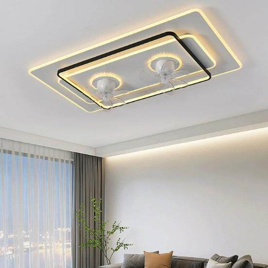 led约客厅顶扇风扇灯家用吸顶灯简摇头静吸音带风一体无品牌/灯智