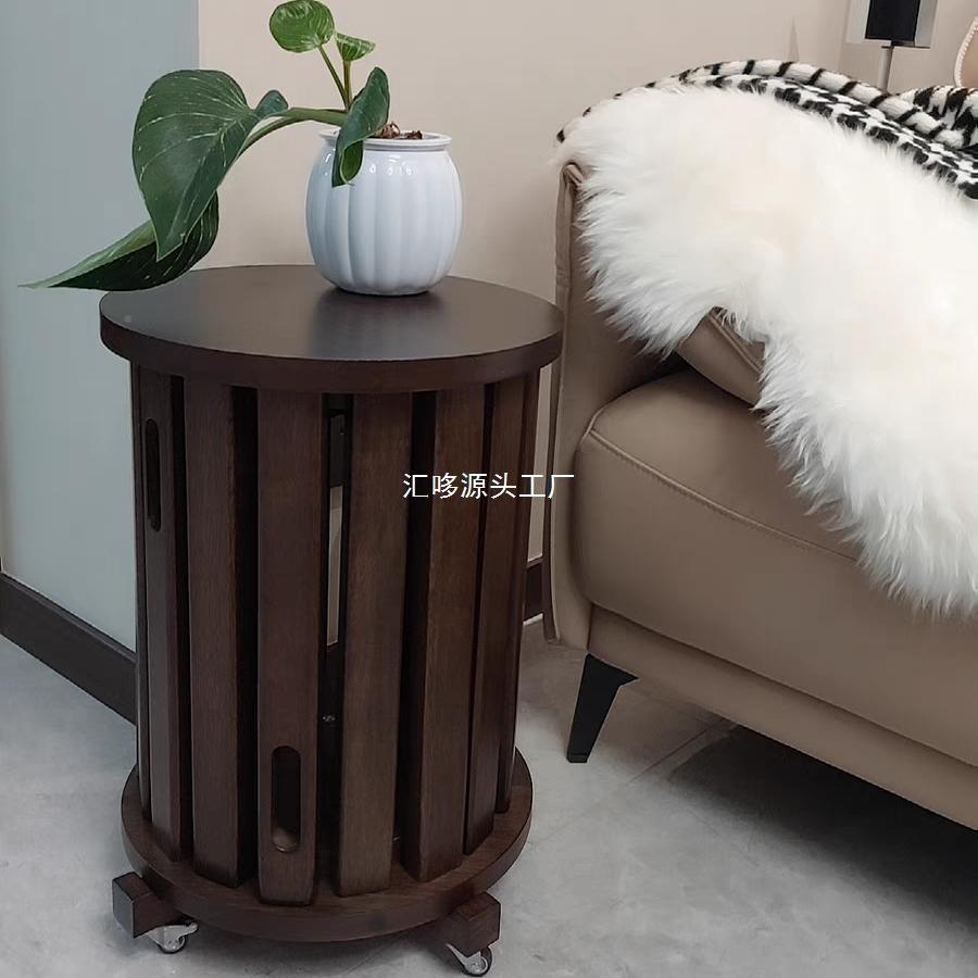 叠叠乐中古实木FYP可几圆凳家用客组合移动茶几边厅多功能凳子cas