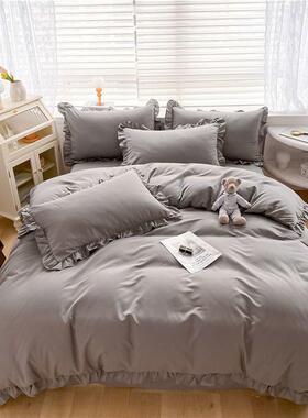 韩版床学单床床RBY裙四件套加厚亲肤磨毛宿生舍上