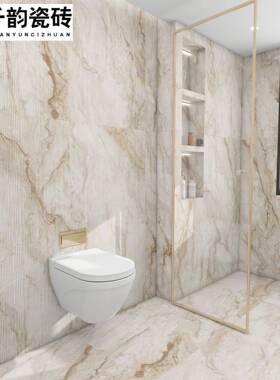 米黄大理石纹瓷砖SEG600x120滑0客餐厅拉光槽防卫哑生间地砖墙砖