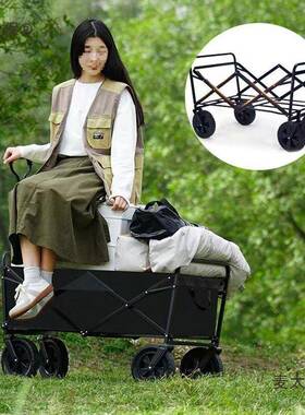 降推车营地拖车升户外可折小叠超大野营手拉GLU车车野餐摆摊推麦