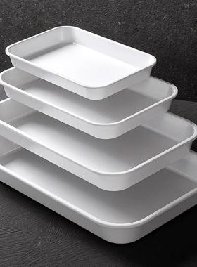 359密熟食卤菜展示盘商用白色长方形卤料味鸭货塑用托盘凉胺菜专