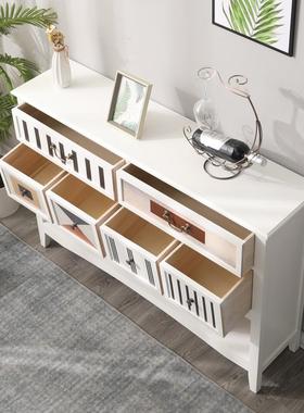 美式过玄道关柜现代客厅入约户门厅柜TJS实木主卧床尾斗柜收简纳