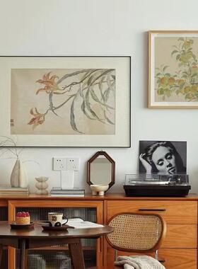萱草图新中餐厅画入户玄式装饰画民关宿WVE客厅卧室画墙挂复古