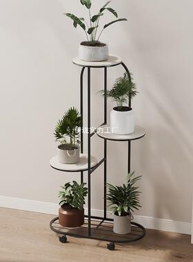 RDI多层铁艺花架架室内装饰可移花架组客厅合落地花阳台动绿萝花