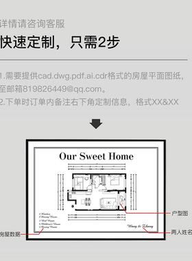 6定制户型A图电表箱装饰画房屋平面设计图配箱电LSML遮挡开关盒挂