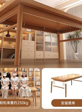 客厅大长书桌实木腿客化大桌子作台SZ015103家用厅电脑工桌办去公